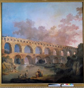 Widok na most du Gard Obraz Huberta Roberta (1733-1808) XVIII w. Nd. 2,42x2,42 m - Widok na Pont du Gard (Francja). Obraz Huberta Roberta (1733-1808) autorstwa Hubert Robert