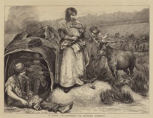 Obozowisko Cyganów na Putney Common autorstwa Hubert von Herkomer