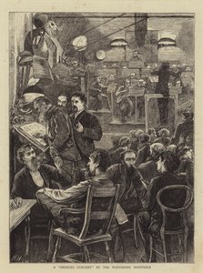 Koncert na zadymę w wykonaniu Wędrownych Minstreli autorstwa Hubert von Herkomer