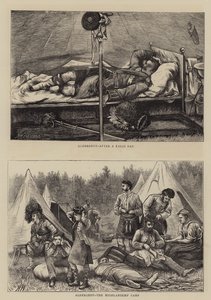 Aldershot, obóz górali autorstwa Hubert von Herkomer