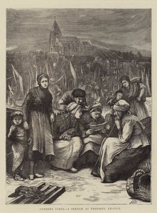 Niespokojne czasy, szkic w Treport we Francji autorstwa Hubert von Herkomer