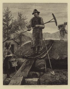 Palniki na węgiel drzewny w Alpach autorstwa Hubert von Herkomer