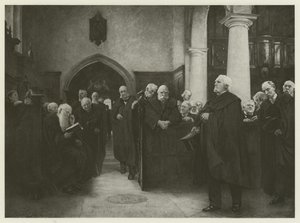 Kaplica Kartuzy (grawiura) autorstwa Hubert von Herkomer