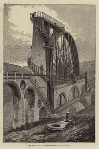 Koło wodne Great Laxey, Wyspa Man autorstwa Hubert von Herkomer