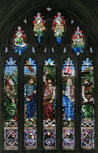 Langport, All Saints, Belham & Co, Hugh Arthur Kennedy, Abraham, Job, David, Moses & Solomon, 1879 autorstwa Hugh Arthur Kennedy