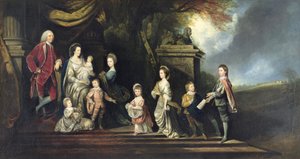 Jan 2. hrabia Egmont (1711-1770) i jego rodzina, c.1770 autorstwa Hugh Barron