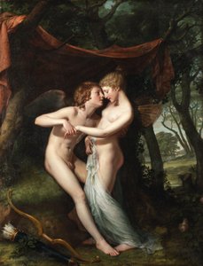 Włoski: Kupidyn i Psyche w zaślubinowej altanie Kupidyn i Psyche w zaślubinowej altanie autorstwa Hugh Douglas Hamilton