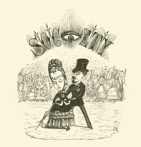 Społeczeństwo, z dużym OKIEM (grawerunek) autorstwa Hugh Rowley