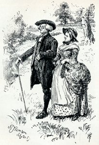 Ilustracja z Wikariusza Wakefielda, 1889, 1907 autorstwa Hugh Thomson