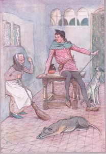 Czy wasze uwielbienie nie jest nad waszym okiem?, ilustracja z Wesołych kuzyn z Windsoru, 1910 autorstwa Hugh Thomson