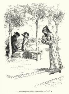 Ilustracja do opactwa Northanger autorstwa Jane Austen (lito) autorstwa Hugh Thomson