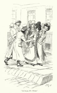 Ilustracja do opactwa Northanger autorstwa Jane Austen (lito) autorstwa Hugh Thomson