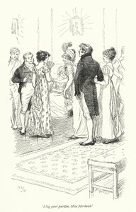 Ilustracja do opactwa Northanger autorstwa Jane Austen (lito) autorstwa Hugh Thomson
