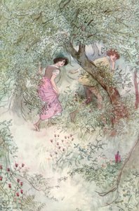 Ilustracja do Szekspira, tak jak lubisz autorstwa Hugh Thomson