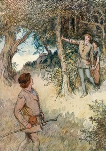 Ilustracja do Szekspira, tak jak lubisz autorstwa Hugh Thomson
