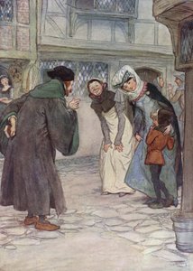 Ilustracja do Wesołych żon z Windsoru (kolor lito) autorstwa Hugh Thomson