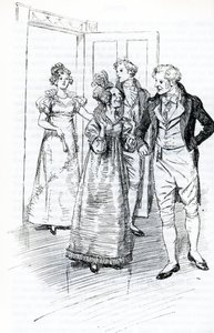 „Bal w gospodzie Crown” (ilustracja) autorstwa Hugh Thomson