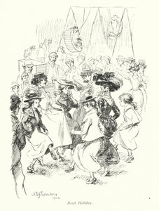 Londyn: Bank Holiday (kolorowa litografia) autorstwa Hugh Thomson