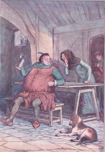 Marry to krótkie i długie z tego , ilustracja z Wesołych kuzyn z Windsoru , 1910 autorstwa Hugh Thomson