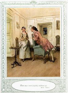 Sztuka Olivera Goldsmitha She Stoops to Conquer autorstwa Hugh Thomson