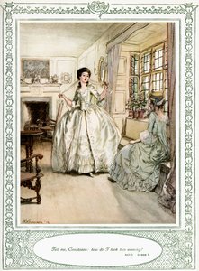 Sztuka Olivera Goldsmitha She Stoops to Conquer autorstwa Hugh Thomson