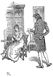 Scena z perswazji Jane Austen, 1897 autorstwa Hugh Thomson