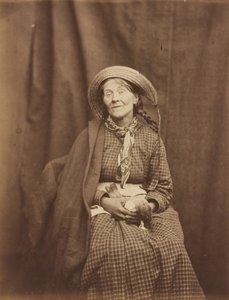 Kobieta trzymająca martwego ptaka, przytułek w hrabstwie Surrey, ok. 1855 (zdjęcie) autorstwa Hugh Welch Diamond