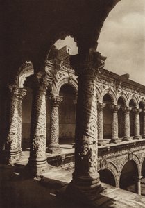 Meksyk: stolica Mejico, Monasterio Merced (zdjęcie czarno-białe) autorstwa Hugo Brehme