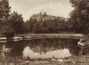 Meksyk: Castillo Chapultepec (zdjęcie czarno-białe) autorstwa Hugo Brehme