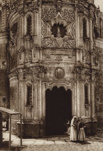 Meksyk: Guadalupe Hidalgo, Capilla del pozo (zdjęcie czarno-białe)