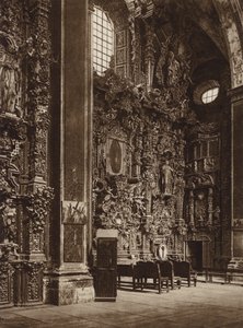 Meksyk: Kościół w Tepozotlan (zdjęcie czarno-białe) autorstwa Hugo Brehme