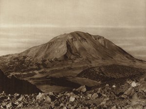 Meksyk: Sierra Negra widziana z Pico de Orizaba, stan Puebla (zdjęcie czarno-białe)