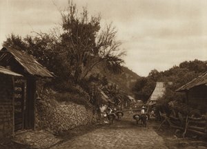 Meksyk: Okolice Uruapam (zdjęcie czarno-białe) autorstwa Hugo Brehme