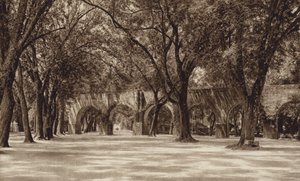 Meksyk: Morelia, stary wodociąg (zdjęcie czarno-białe) autorstwa Hugo Brehme