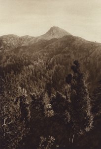 Meksyk: Nevado de Colima, widok częściowy (zdjęcie czarno-białe) autorstwa Hugo Brehme