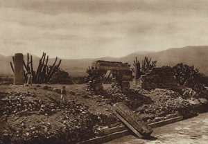 Meksyk: Ruiny Mitla, stan Oaxaca (zdjęcie czarno-białe) autorstwa Hugo Brehme