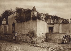Meksyk: Tlacopan, obrzeża stolicy Meksyku (zdjęcie czarno-białe) autorstwa Hugo Brehme