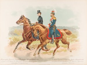Konny portret Mikołaja II z Rosji autorstwa Hugo Karlovich Bakmanson