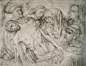 Rysunek po zdjęciu z krzyża, c1460-1480, 1908. autorstwa Hugo van der Goes