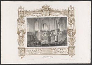Procesja z prasą drukarską, 1836 Kantata w kościele św. Jakuba / 17 czerwca 1836 (tytuł na obiekcie) Tablice z okazji stulecia Hogeschool Utrechtsche, 1836 (tytuł serii)