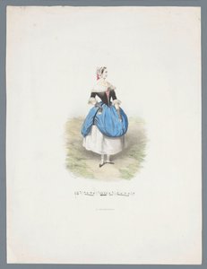 Kobieta w stroju historycznym autorstwa Huib van Hove Bz