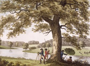 Humphry Repton mierzy teodolitem