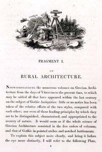 Ilustracja z „Fragmenty z teorii i praktyki ogrodnictwa krajobrazowego”, wyd. 1816 (lito) autorstwa Humphry Repton