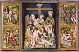 Ołtarz Męki Pańskiej, Janosret, 1480-90 (drewno malowane i złocone)