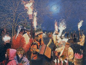 Wassailing w Herefordshire, 1995