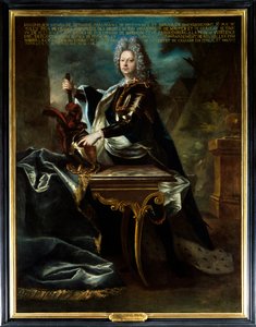 Portret Maksymiliana Henryka VI z Bethune, piątego księcia Sully (1669-1729). Obraz przypisywany Hiacyntowi Rigaudowi (1659-1743). Olej na płótnie. Obowiązkowa wzmianka: Sully sur Loire, Chateau de Sully - Portret Maksymiliana Henryka VI de Bethune, piąteg autorstwa Hyacinthe (attr. to) Rigaud
