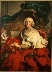 Kardynał Andre-Hercule de Fleury, główny minister króla Ludwika XV ... (olej na płótnie) autorstwa Hyacinthe (studio of) Rigaud