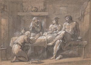 Jowisz i Merkury w Domu Baucis i Filemon, XVIII wiek. autorstwa Hyacinthe Collin de Vermont