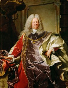 Barok: Portret Philippe Louis, hrabiego Sinzendorf Neubourg - Portret hrabiego Philippe Ludwig Wenzel von Sinzendorf (1671-1742) autorstwa Rigaud, Hyacinthe Francois Honore (1659-1743) autorstwa Hyacinthe Francois Rigaud