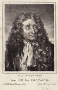 Portret Jeana de La Fontaine .a autorstwa Hyacinthe Francois Rigaud
